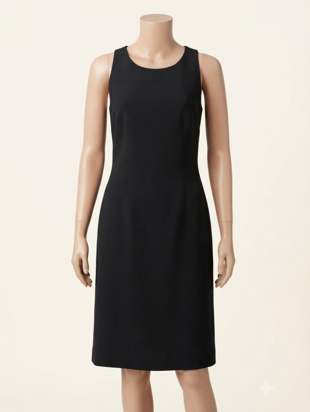 Classic Black Sleeveless Midi Dress